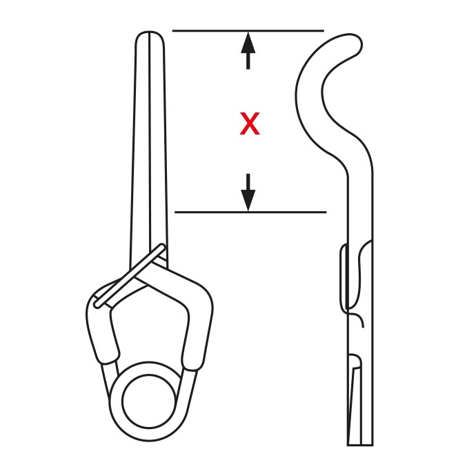 YASARGIL tartós standard érklip, hajlított
