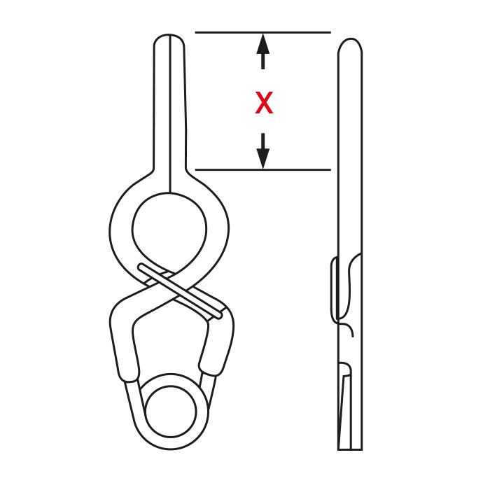 YASARGIL tartós standard érklip, ablakos 3.5 mm, egyenes