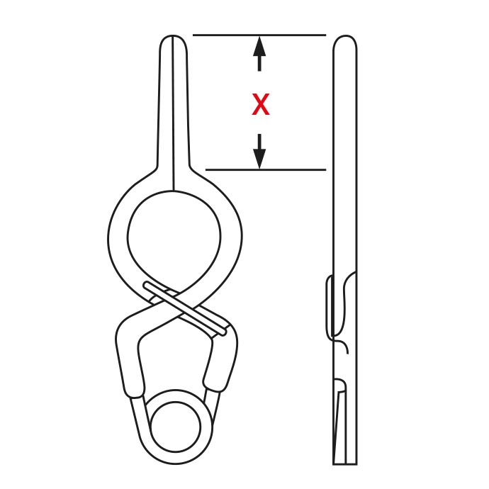 YASARGIL tartós standard érklip, ablakos 5 mm, egyenes