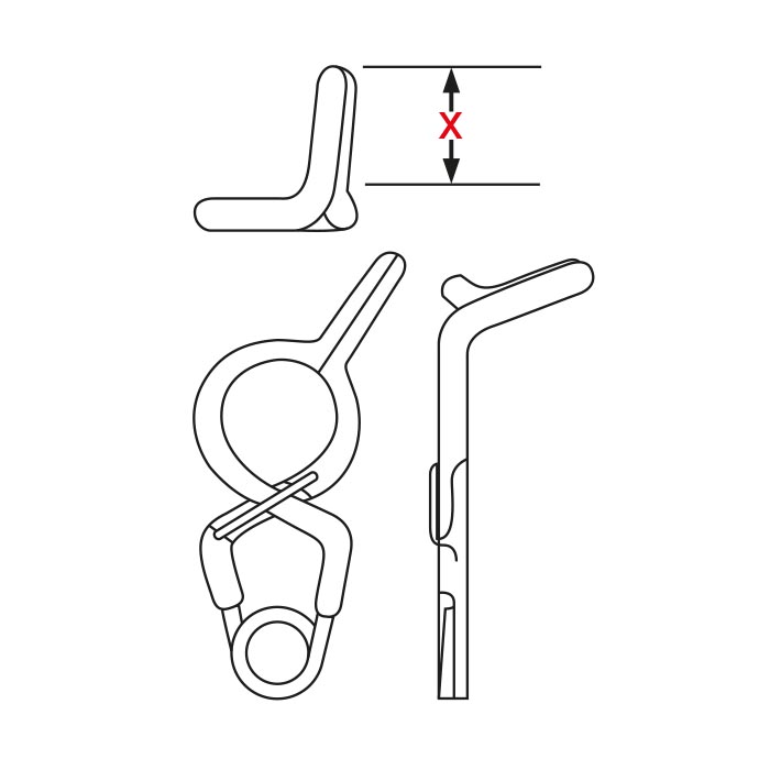 YASARGIL tartós standard érklip, ablakos 5 mm, ferde