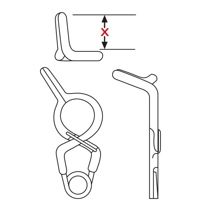 YASARGIL tartós standard érklip, ablakos 5 mm, ferde