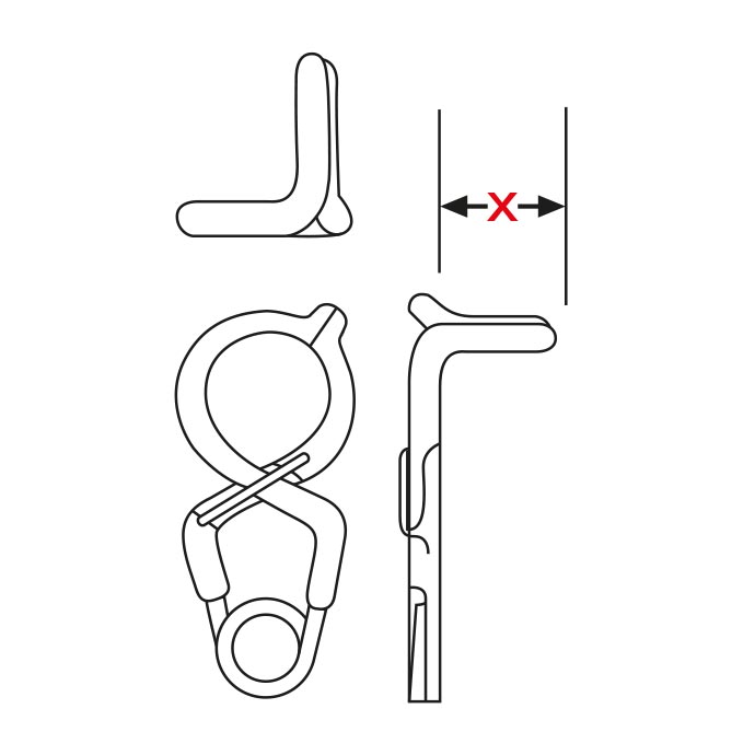 YASARGIL tartós standard érklip, ablakos 5 mm, ferde