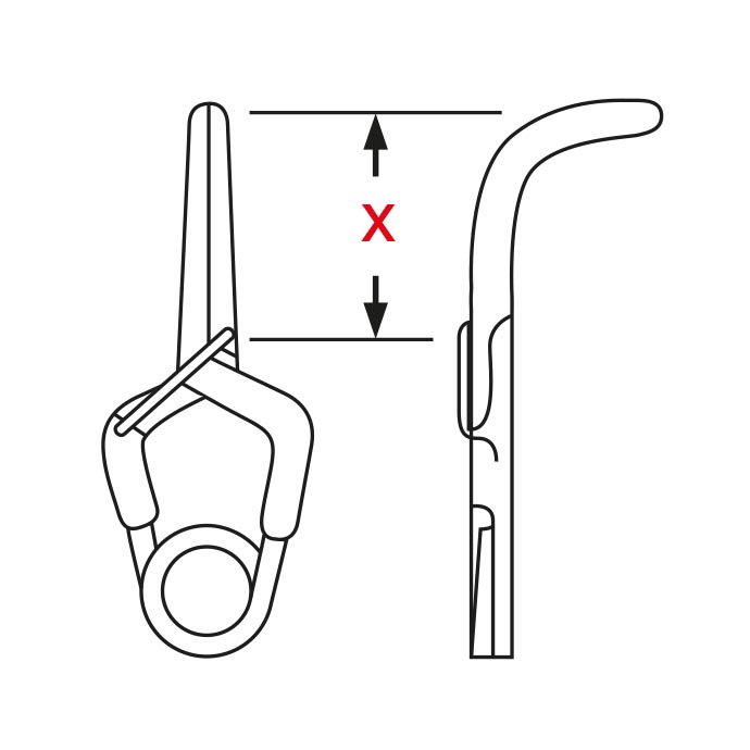 YASARGIL ideiglenes standard érklip, hajlított