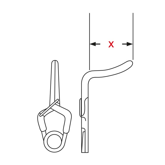 YASARGIL ideiglenes standard érklip, hajlított