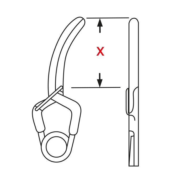 YASARGIL ideiglenes standard érklip, ferde