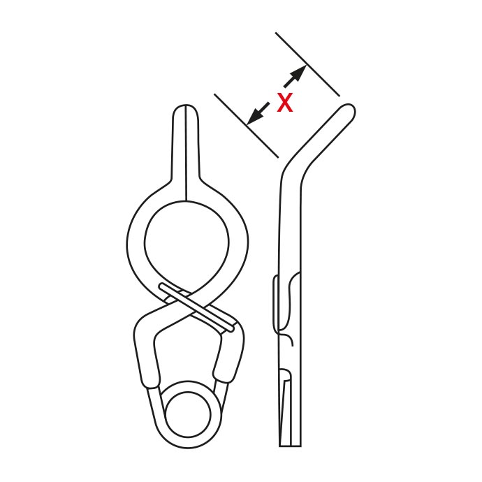 YASARGIL ideiglenes standard érklip, ablakos 5 mm, ferde