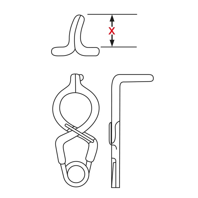 YASARGIL ideiglenes standard érklip, ablakos 5 mm, ferde